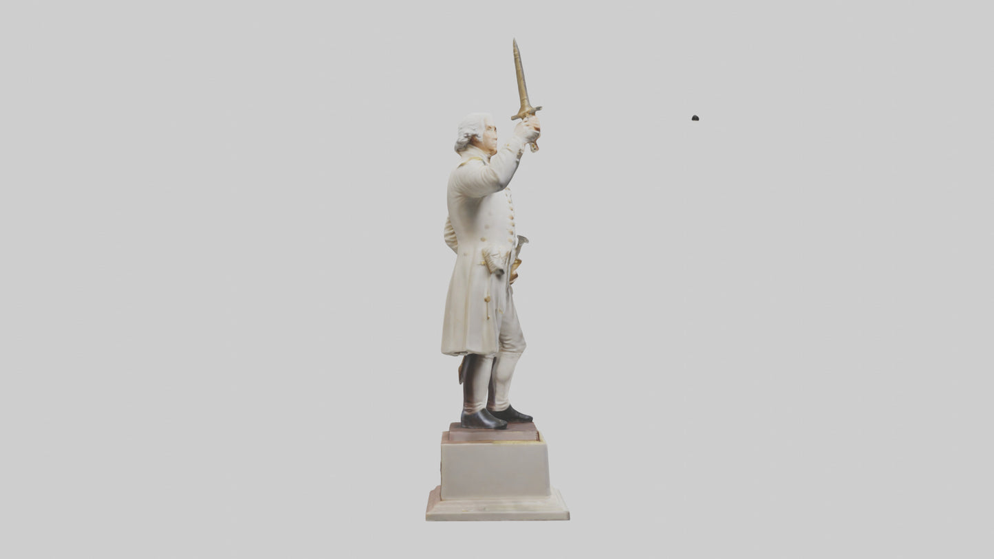 3D model George Washington statue model VR / AR / low-poly