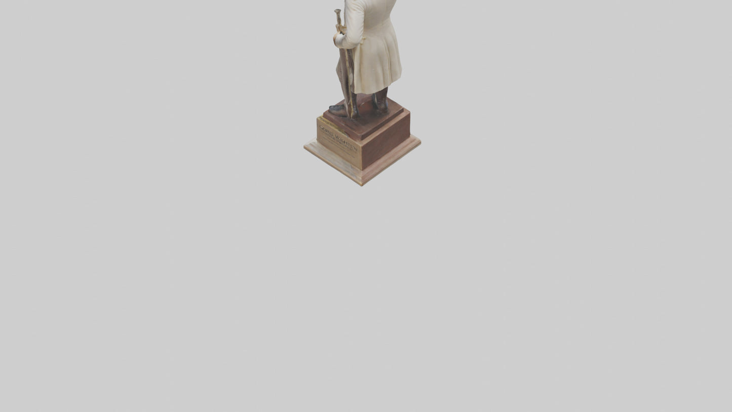 3D model George Washington statue model VR / AR / low-poly