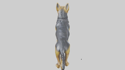 3D model German Shepherd statue model VR / AR / low-poly
