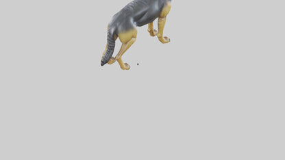 3D model German Shepherd statue model VR / AR / low-poly