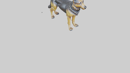 3D model German Shepherd statue model VR / AR / low-poly