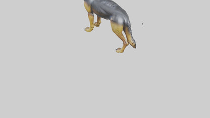 3D model German Shepherd statue model VR / AR / low-poly