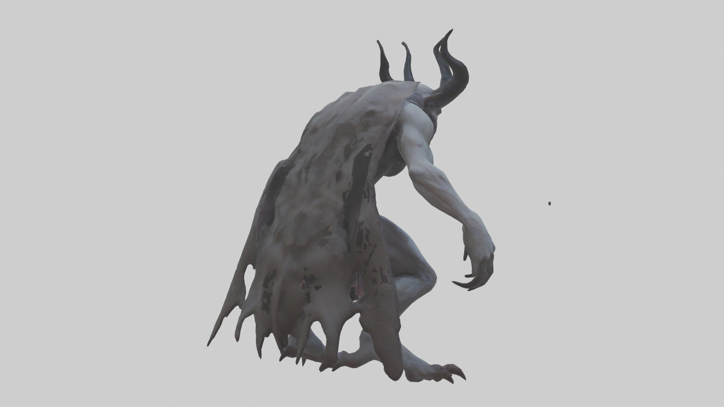 3D model Ghastly demon model VR / AR / low-poly