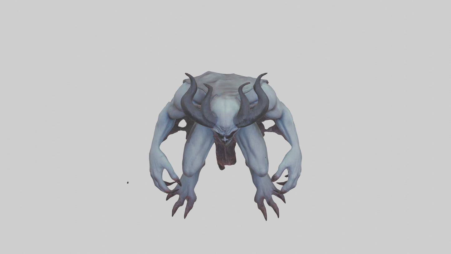 3D model Ghastly demon model VR / AR / low-poly