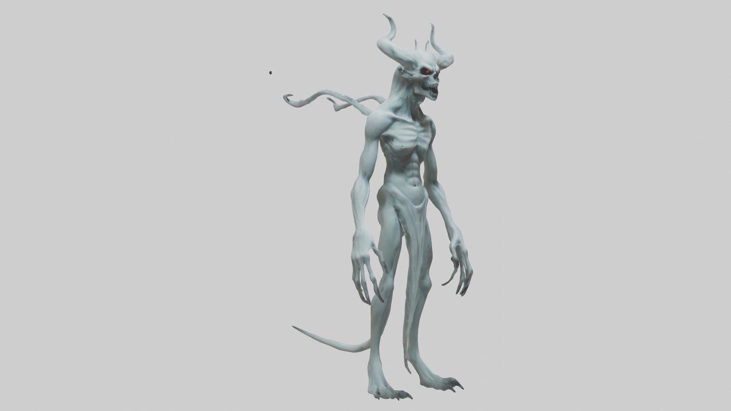 3D model Ghost Demon model VR / AR / low-poly