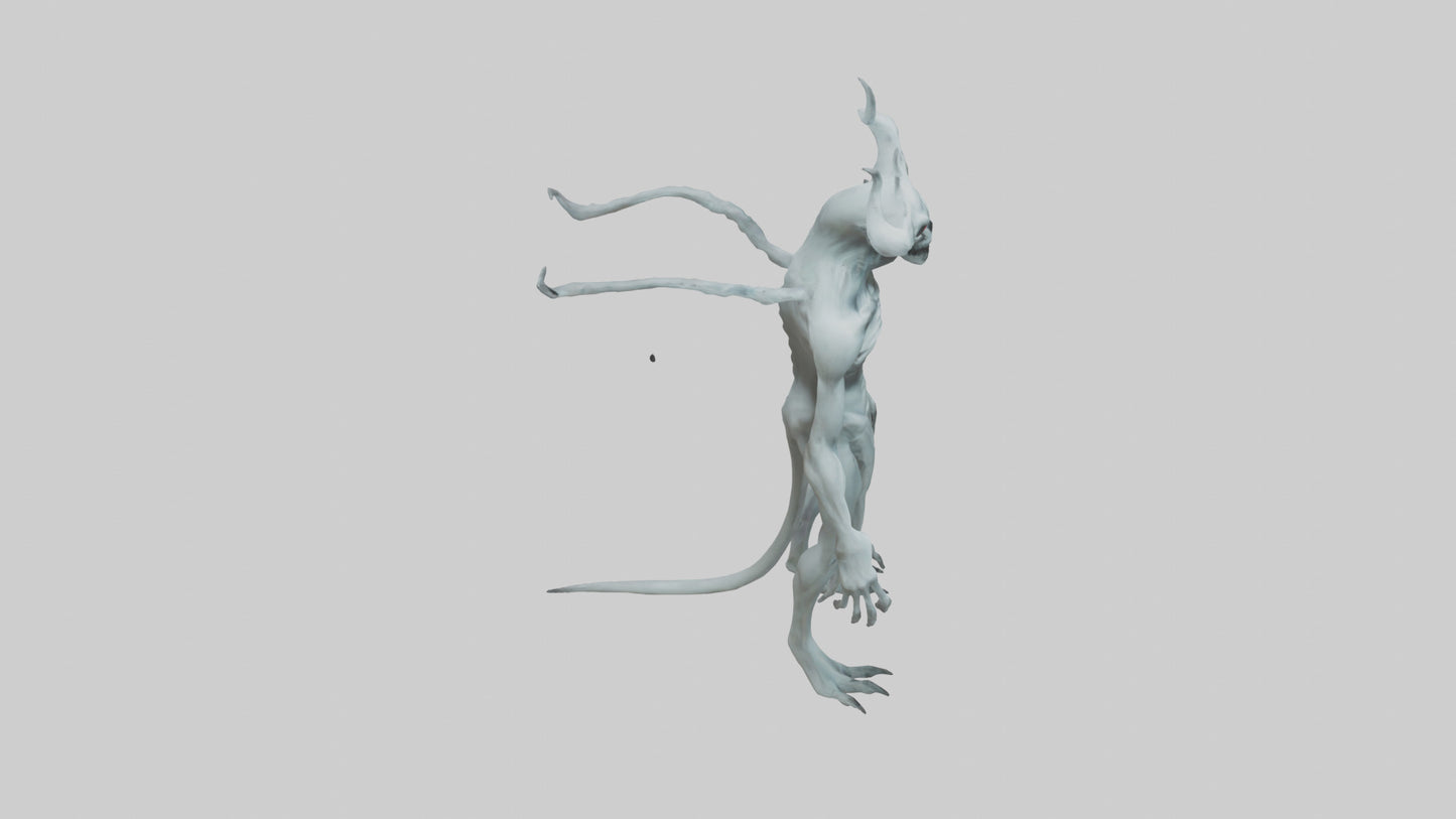 3D model Ghost Demon model VR / AR / low-poly