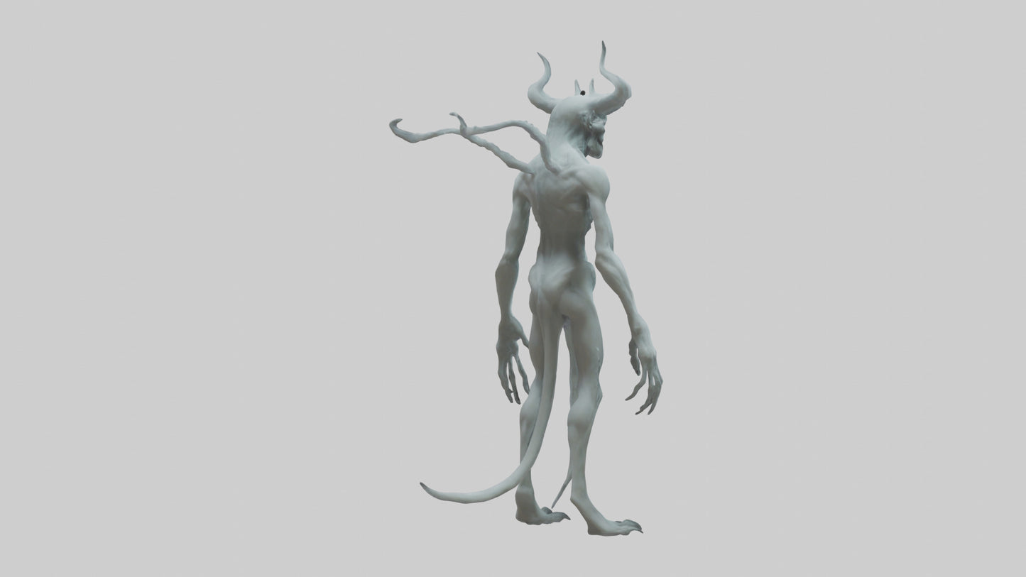 3D model Ghost Demon model VR / AR / low-poly