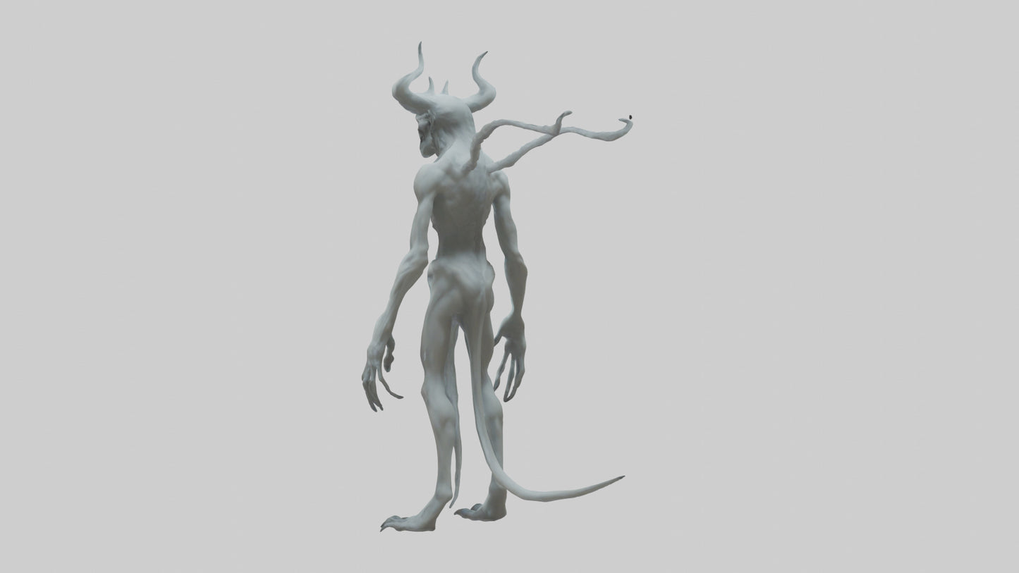 3D model Ghost Demon model VR / AR / low-poly
