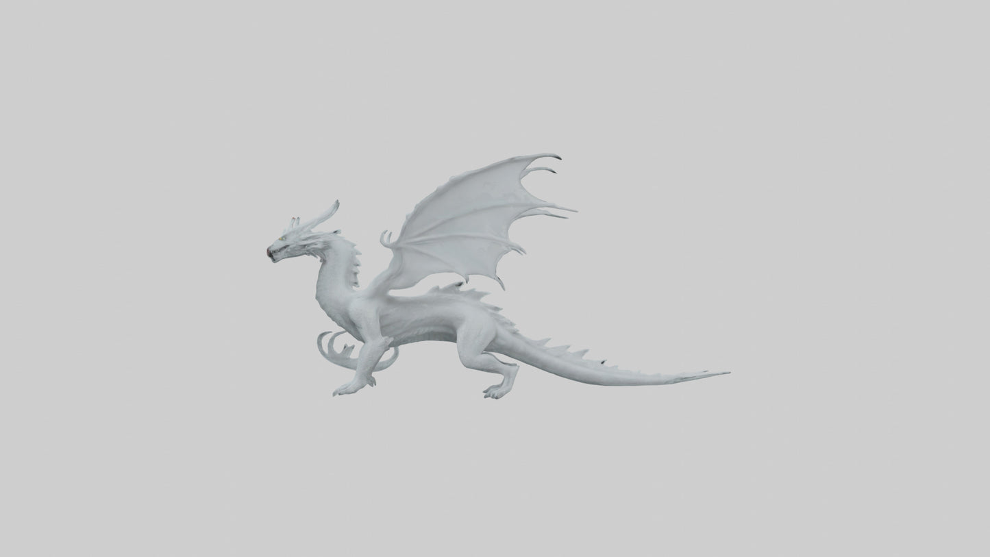 3D model Ghost Dragon model VR / AR / low-poly