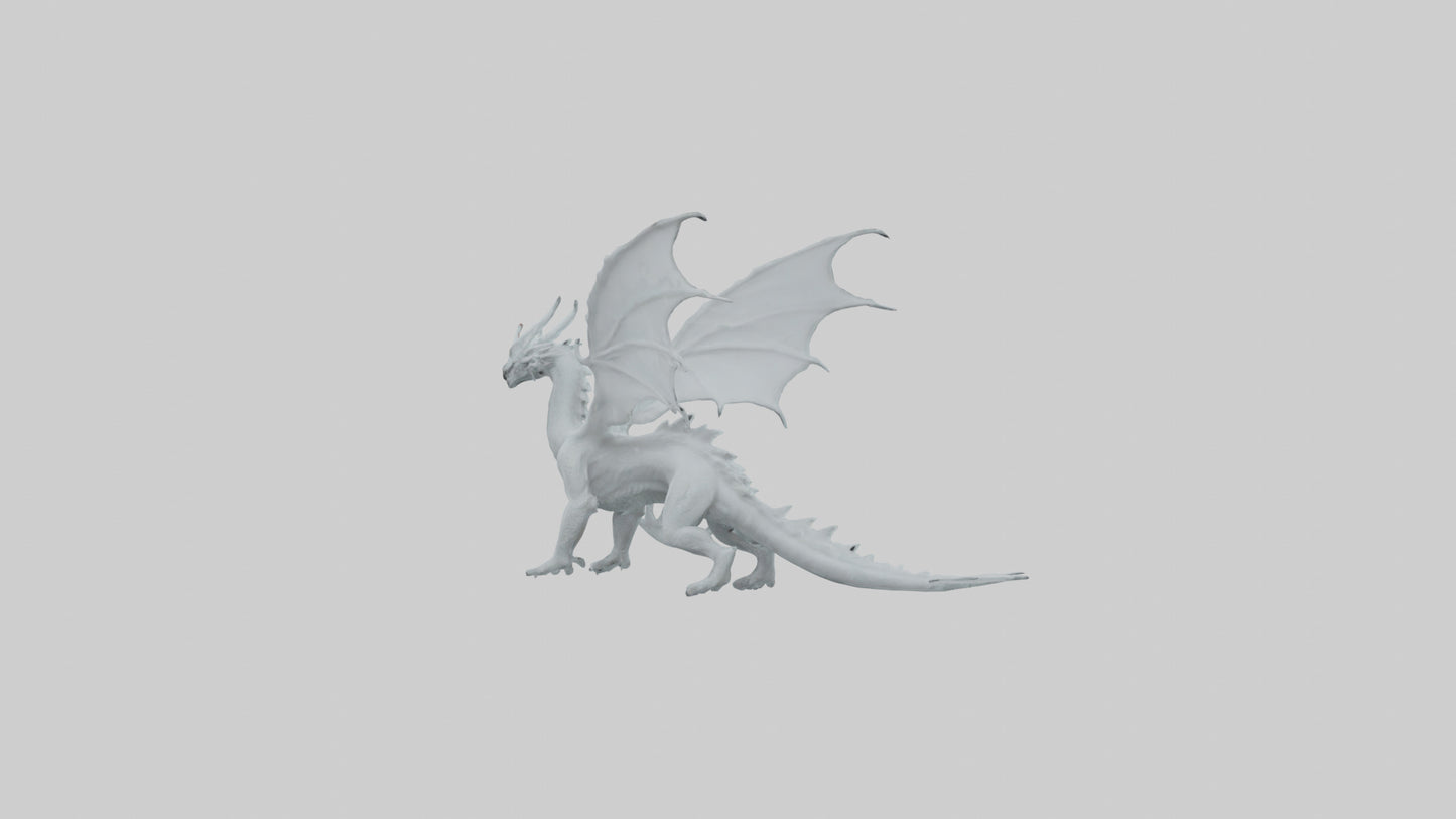 3D model Ghost Dragon model VR / AR / low-poly