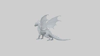 3D model Ghost Dragon model VR / AR / low-poly