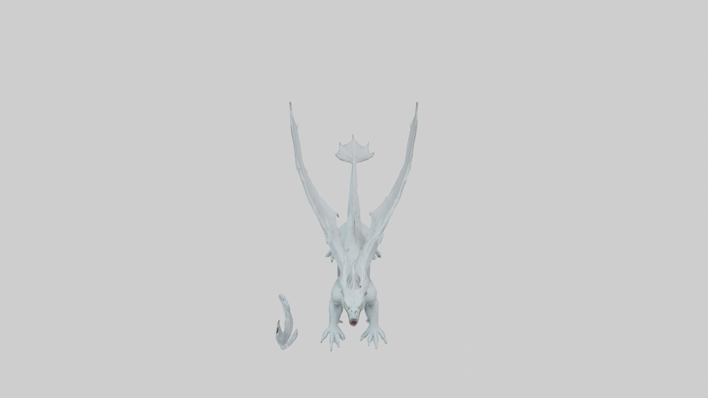 3D model Ghost Dragon model VR / AR / low-poly