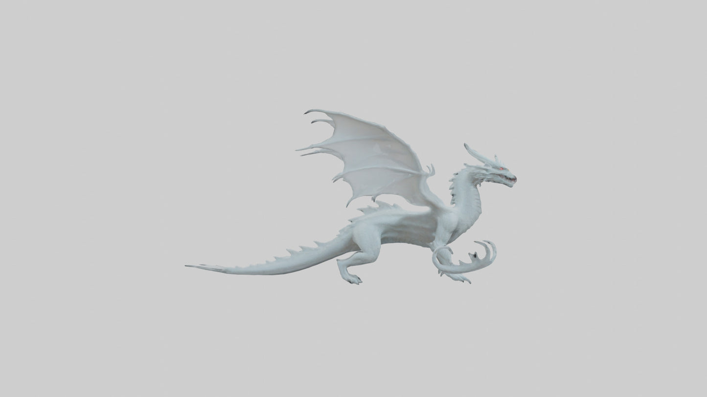 3D model Ghost Dragon model VR / AR / low-poly