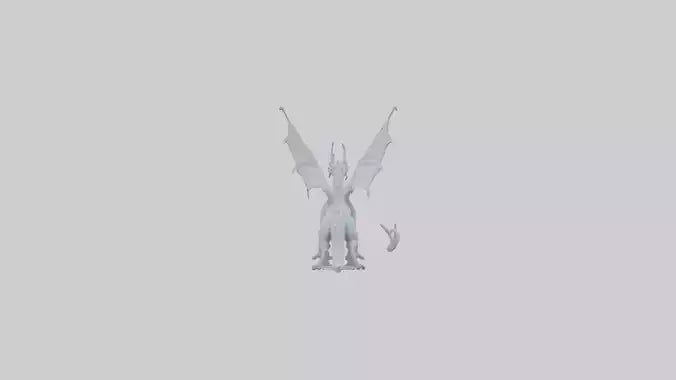 3D model Ghost Dragon model VR / AR / low-poly