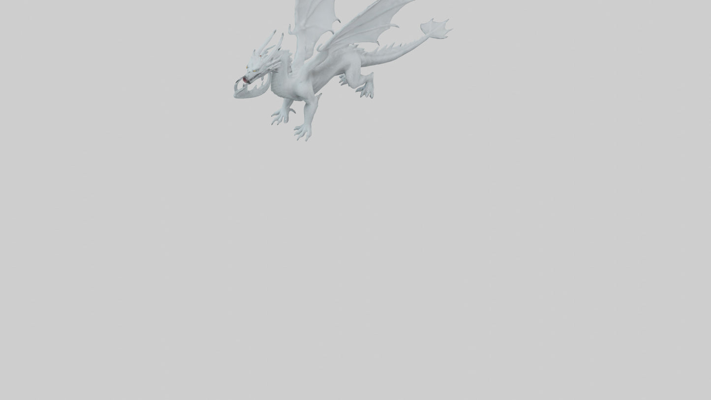 3D model Ghost Dragon model VR / AR / low-poly