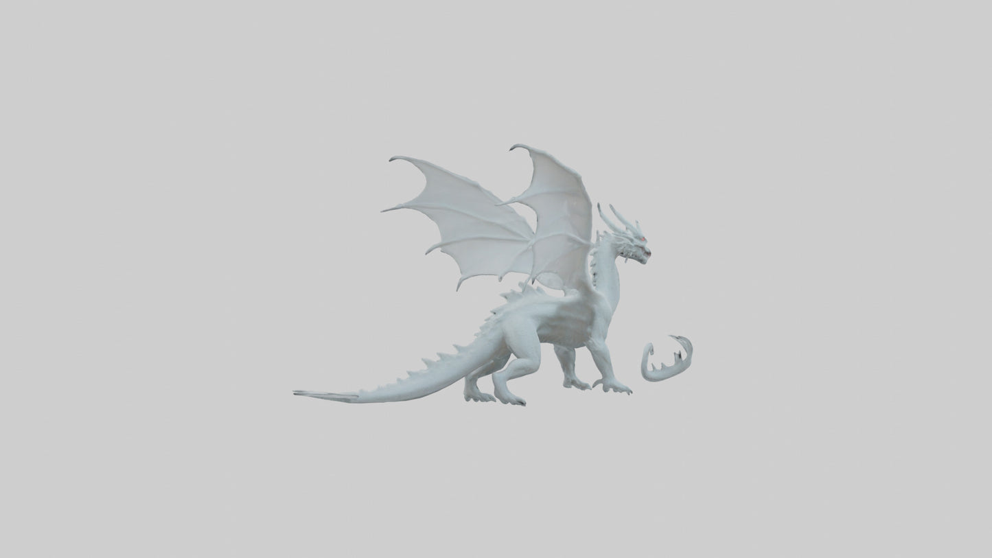 3D model Ghost Dragon model VR / AR / low-poly