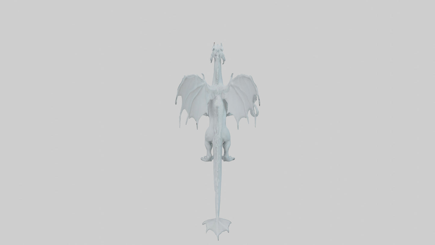 3D model Ghost Dragon model VR / AR / low-poly