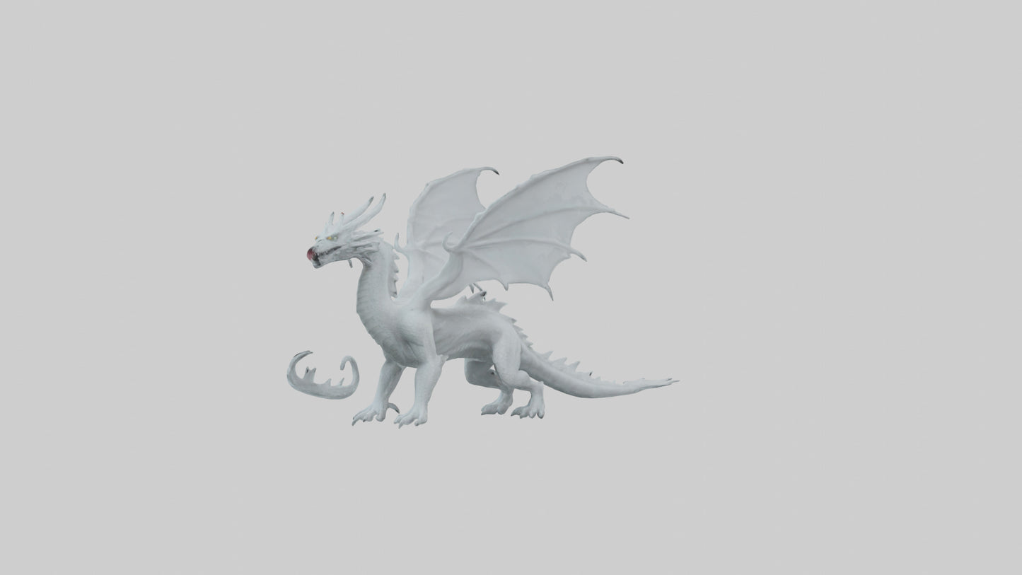 3D model Ghost Dragon model VR / AR / low-poly