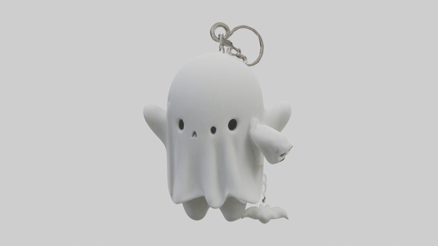 Ghost keychain model VR / AR / low-poly