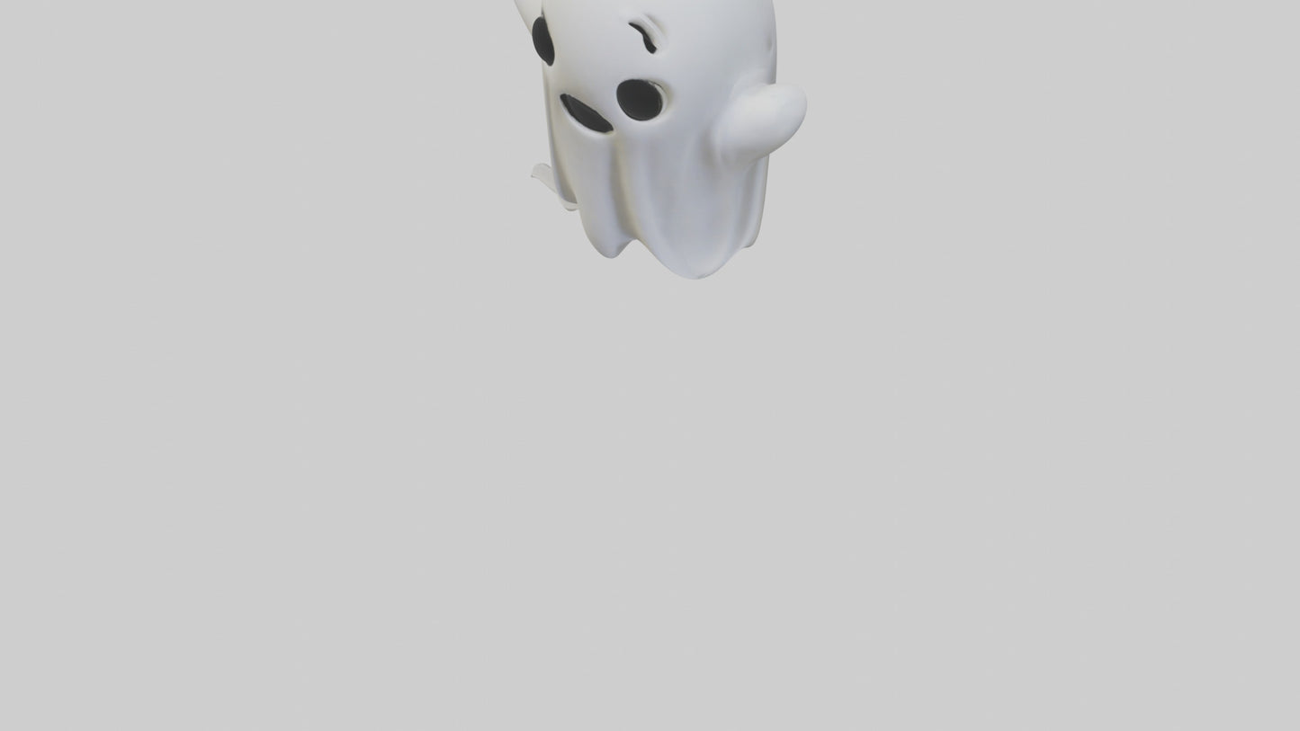 Ghost keychain model VR / AR / low-poly