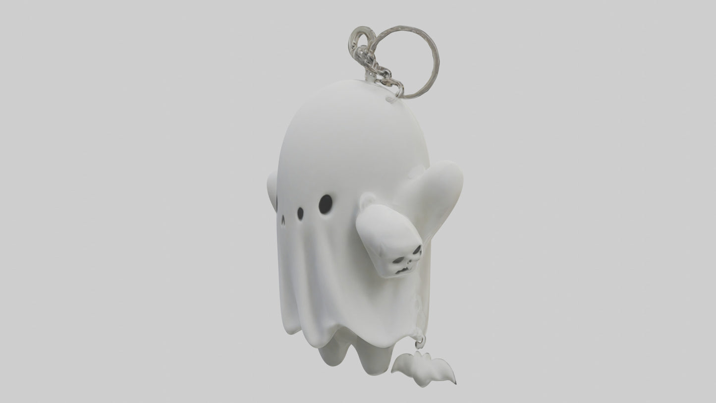 Ghost keychain model VR / AR / low-poly