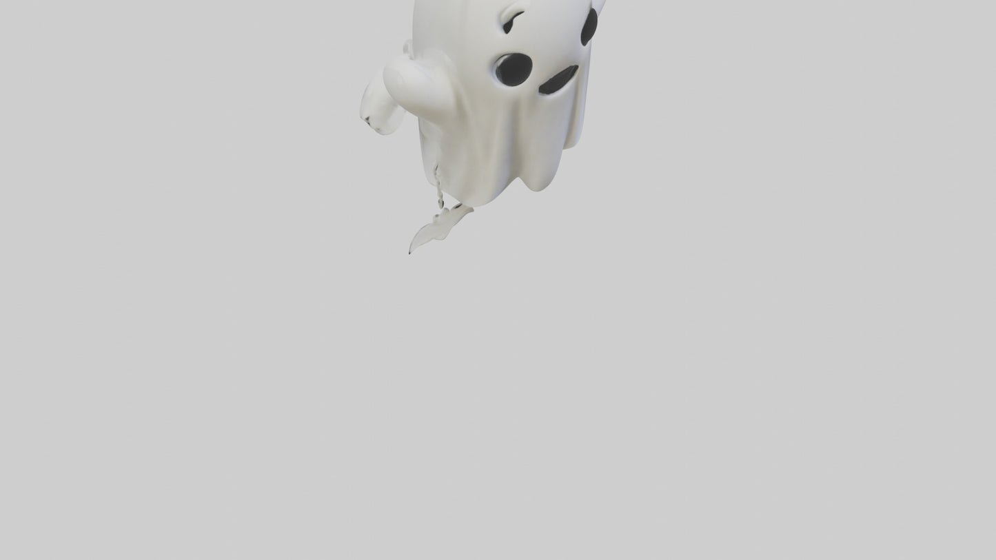 Ghost keychain model VR / AR / low-poly