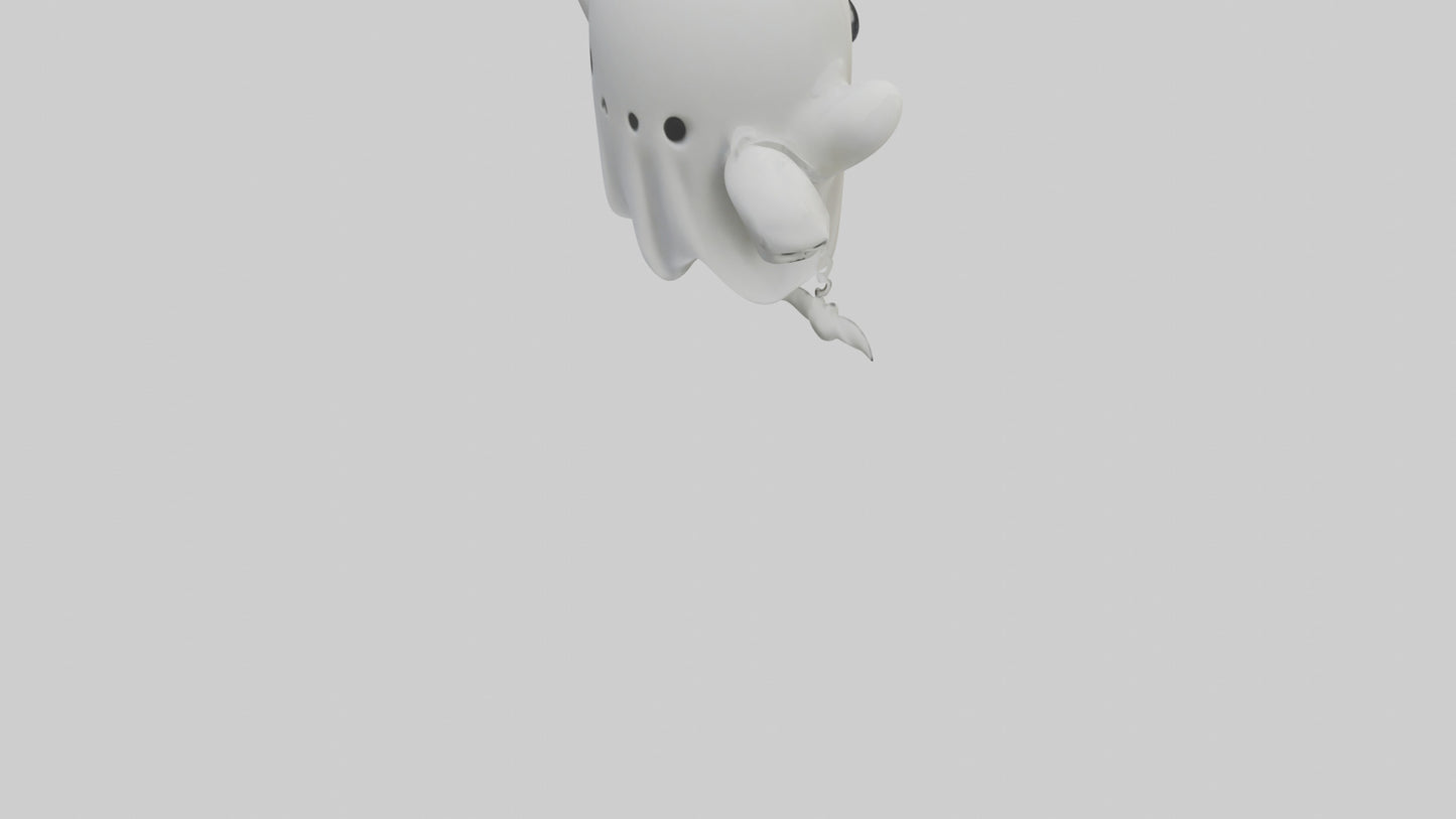 Ghost keychain model VR / AR / low-poly