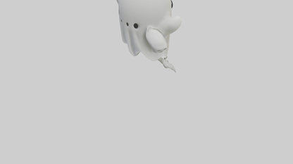 Ghost keychain model VR / AR / low-poly