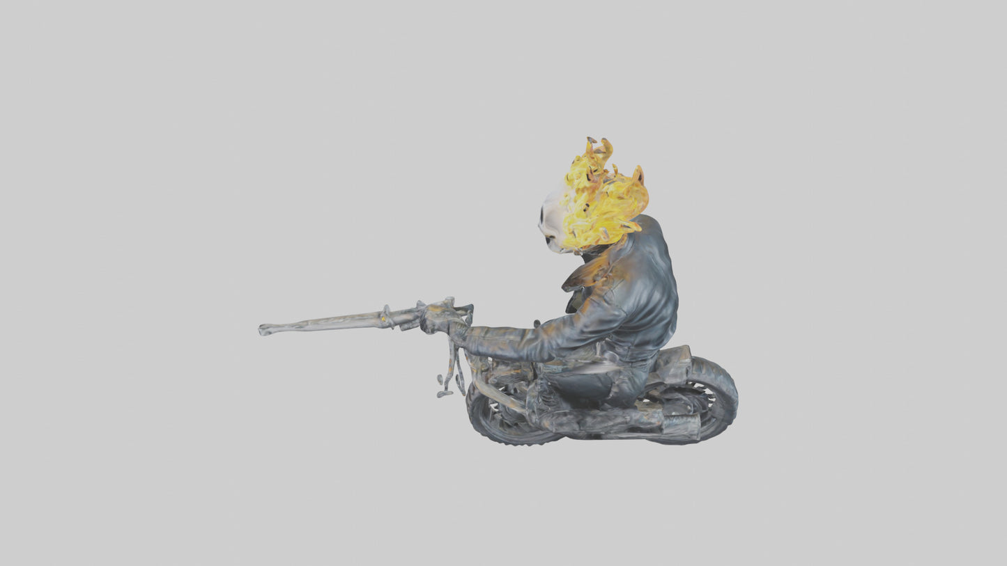 Ghost Rider statue model VR / AR / low-poly