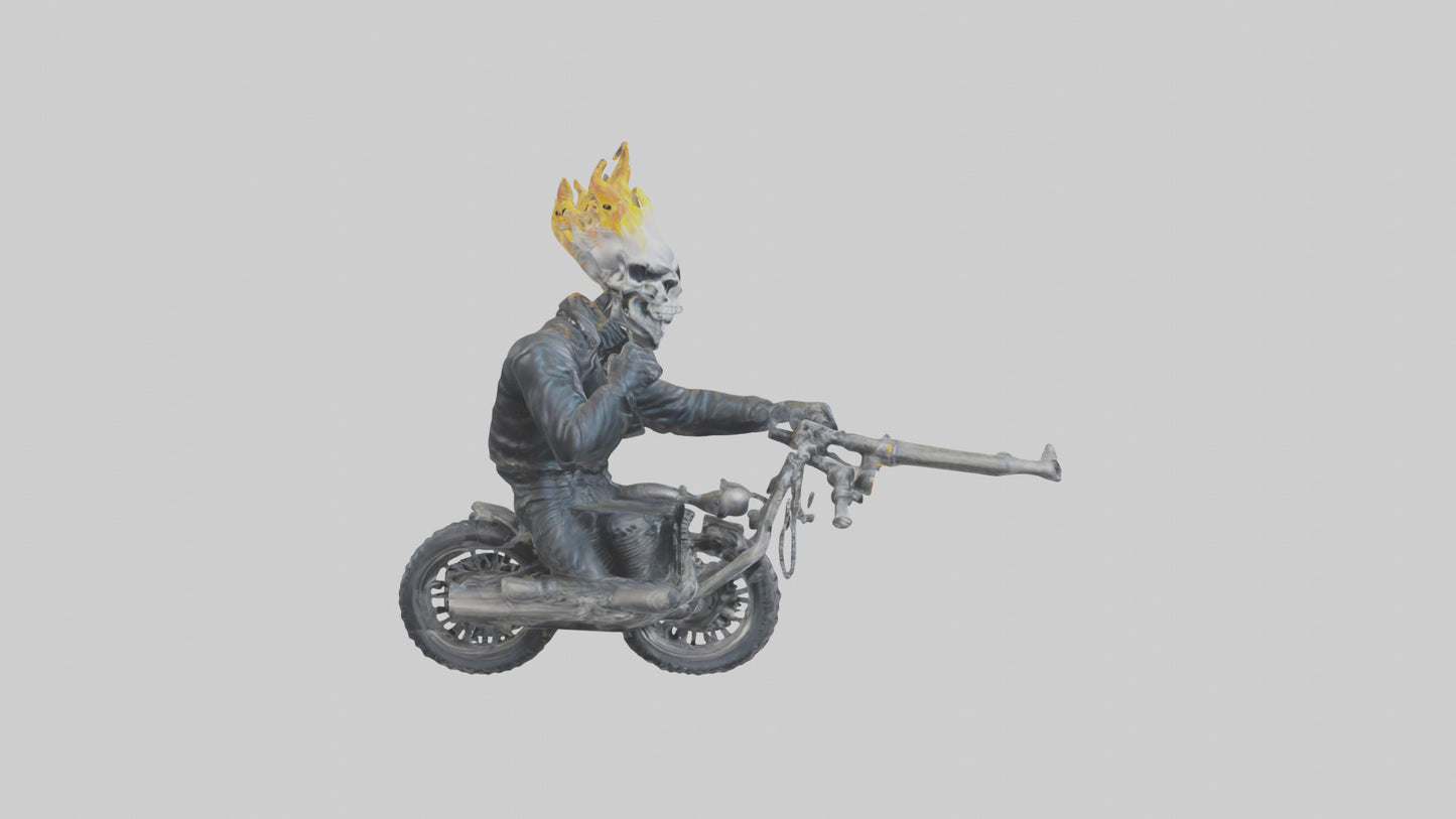 Ghost Rider statue model VR / AR / low-poly