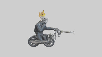 Ghost Rider statue model VR / AR / low-poly