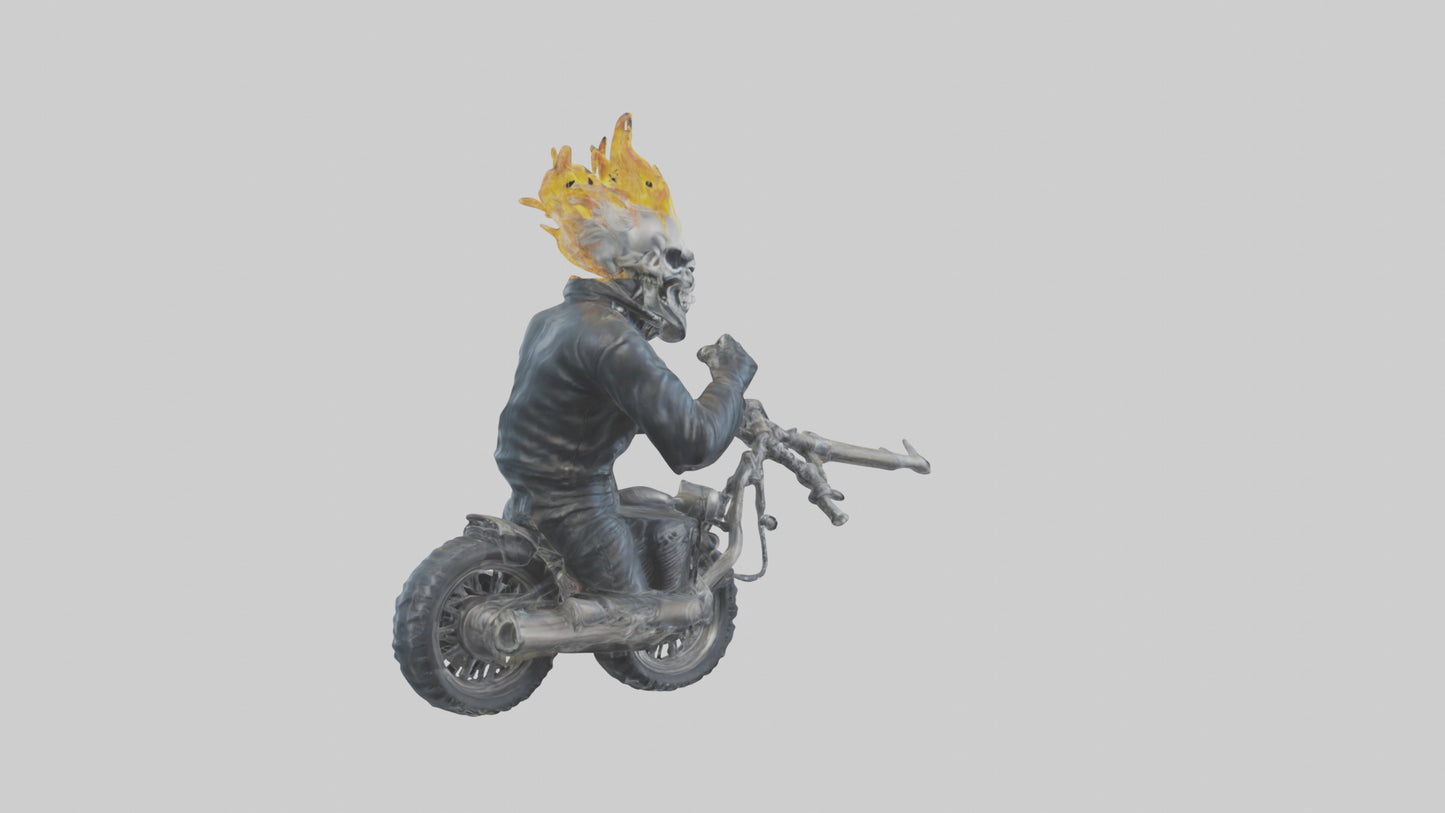 Ghost Rider statue model VR / AR / low-poly