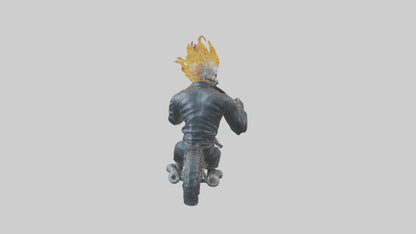 Ghost Rider statue model VR / AR / low-poly