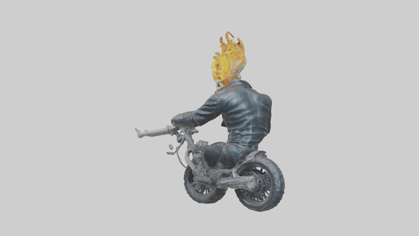 Ghost Rider statue model VR / AR / low-poly