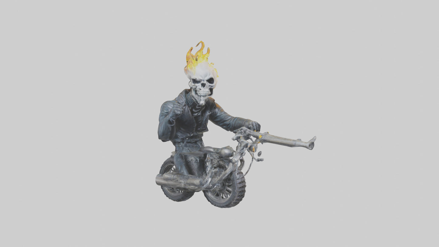 Ghost Rider statue model VR / AR / low-poly