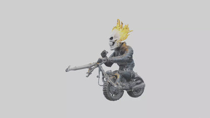 Ghost Rider statue model VR / AR / low-poly
