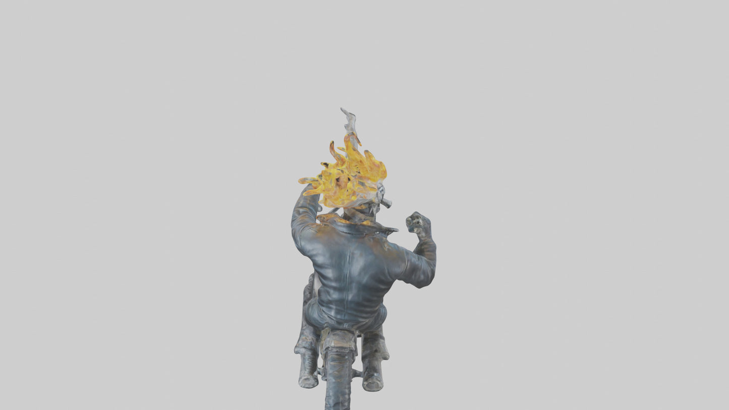 Ghost Rider statue model VR / AR / low-poly