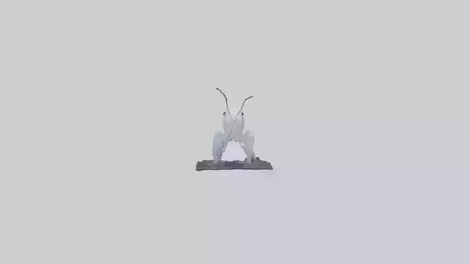 3D model Ghost Shrimp hiding model VR / AR / low-poly