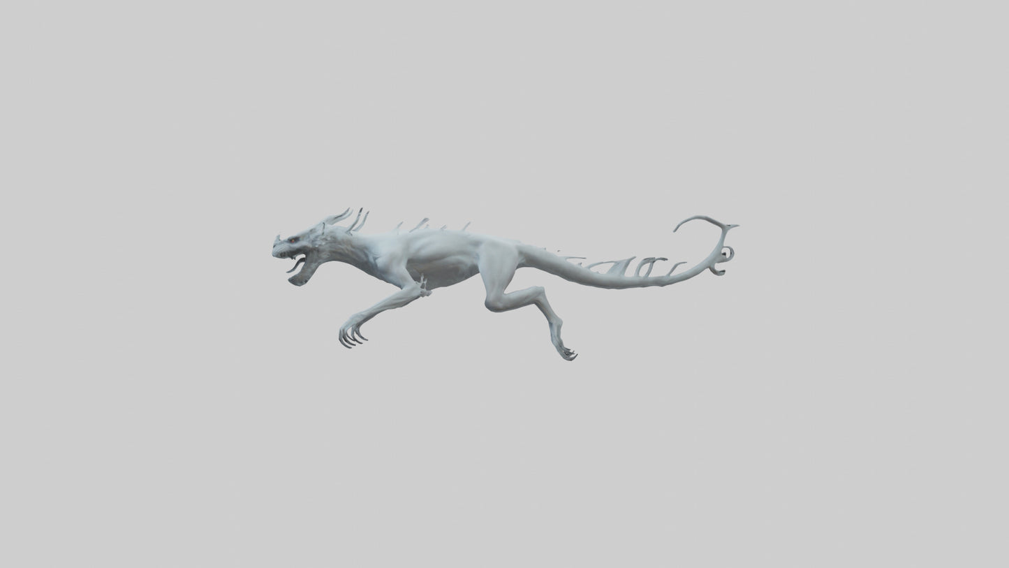 3D model Ghostly Beast model VR / AR / low-poly