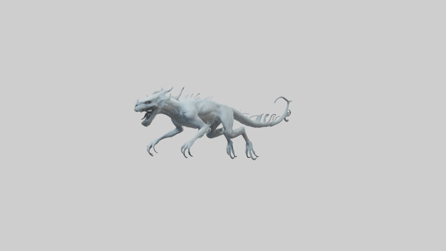 3D model Ghostly Beast model VR / AR / low-poly