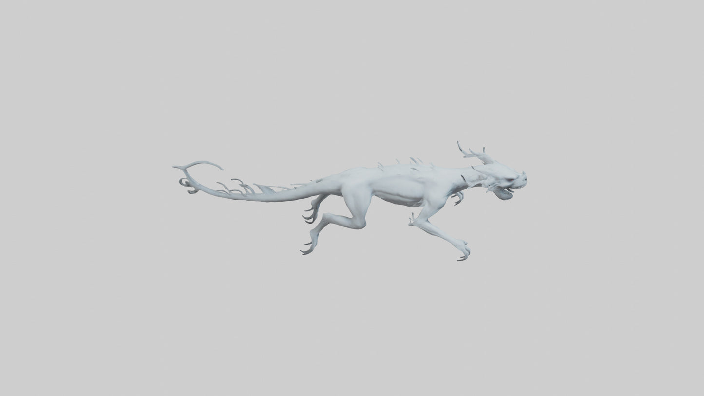 3D model Ghostly Beast model VR / AR / low-poly