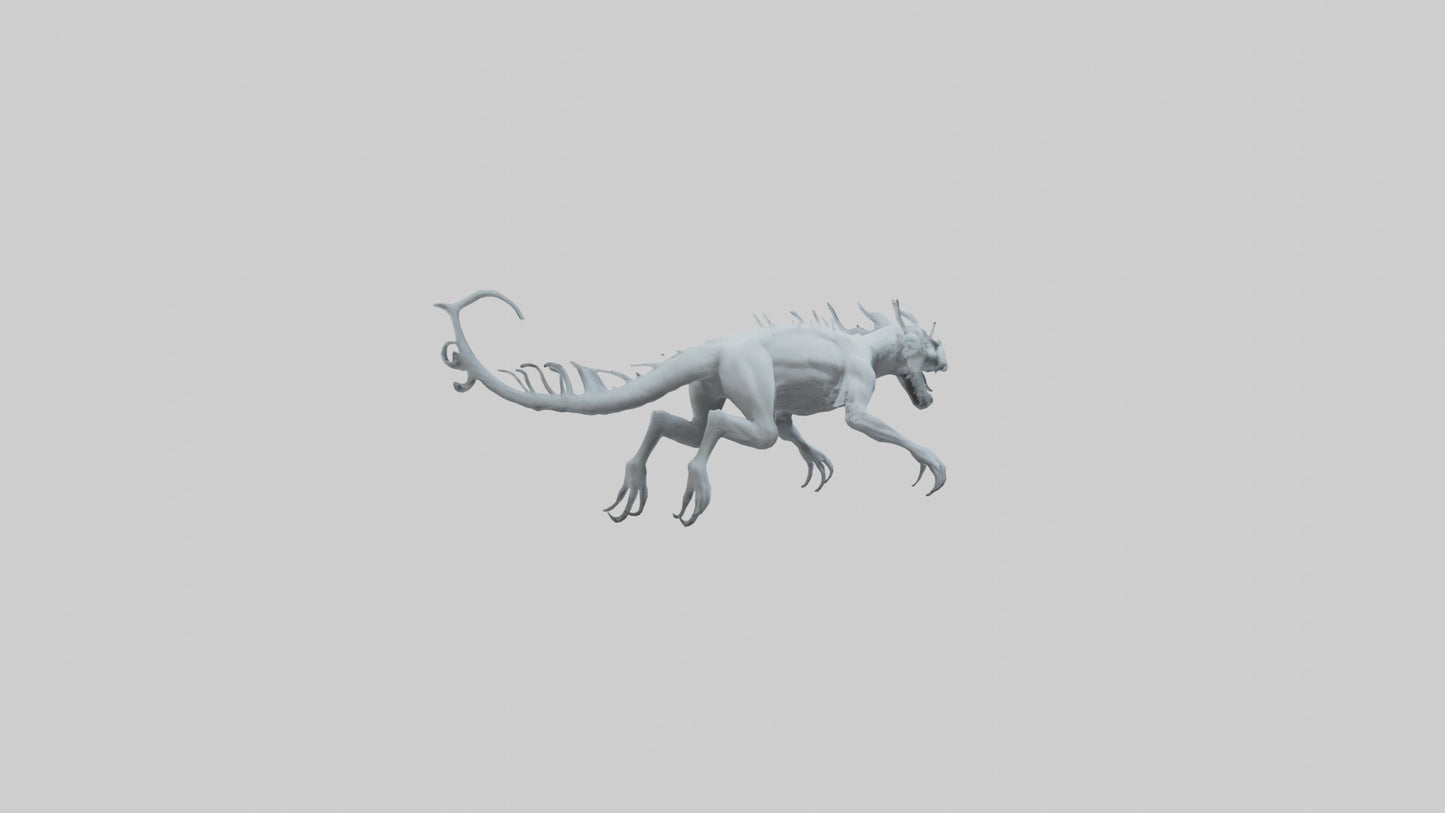 3D model Ghostly Beast model VR / AR / low-poly