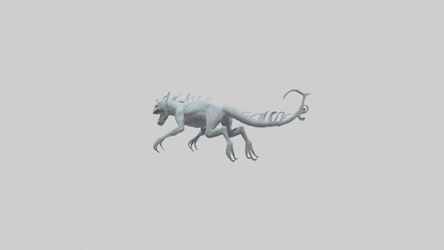 3D model Ghostly Beast model VR / AR / low-poly