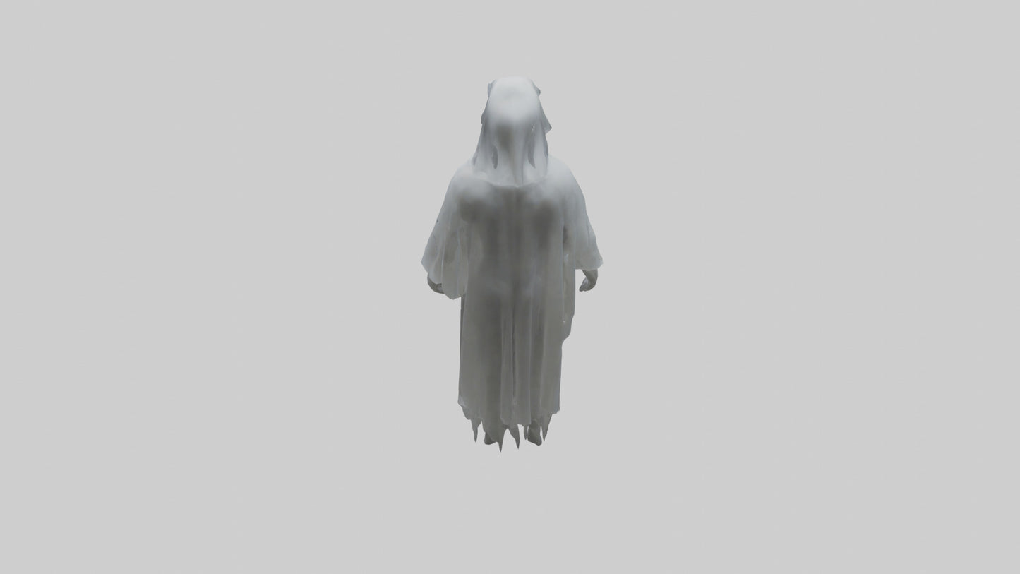 3D model Ghostly figure model VR / AR / low-poly