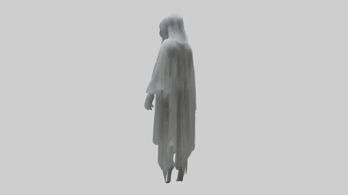 3D model Ghostly figure model VR / AR / low-poly