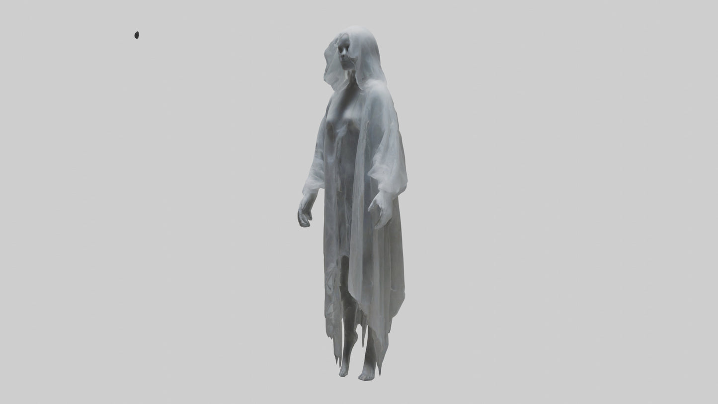 3D model Ghostly figure model VR / AR / low-poly