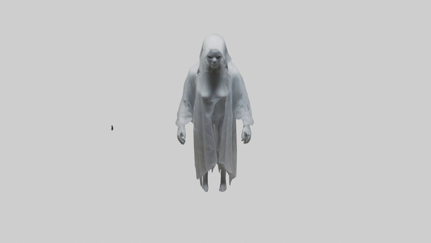 3D model Ghostly figure model VR / AR / low-poly