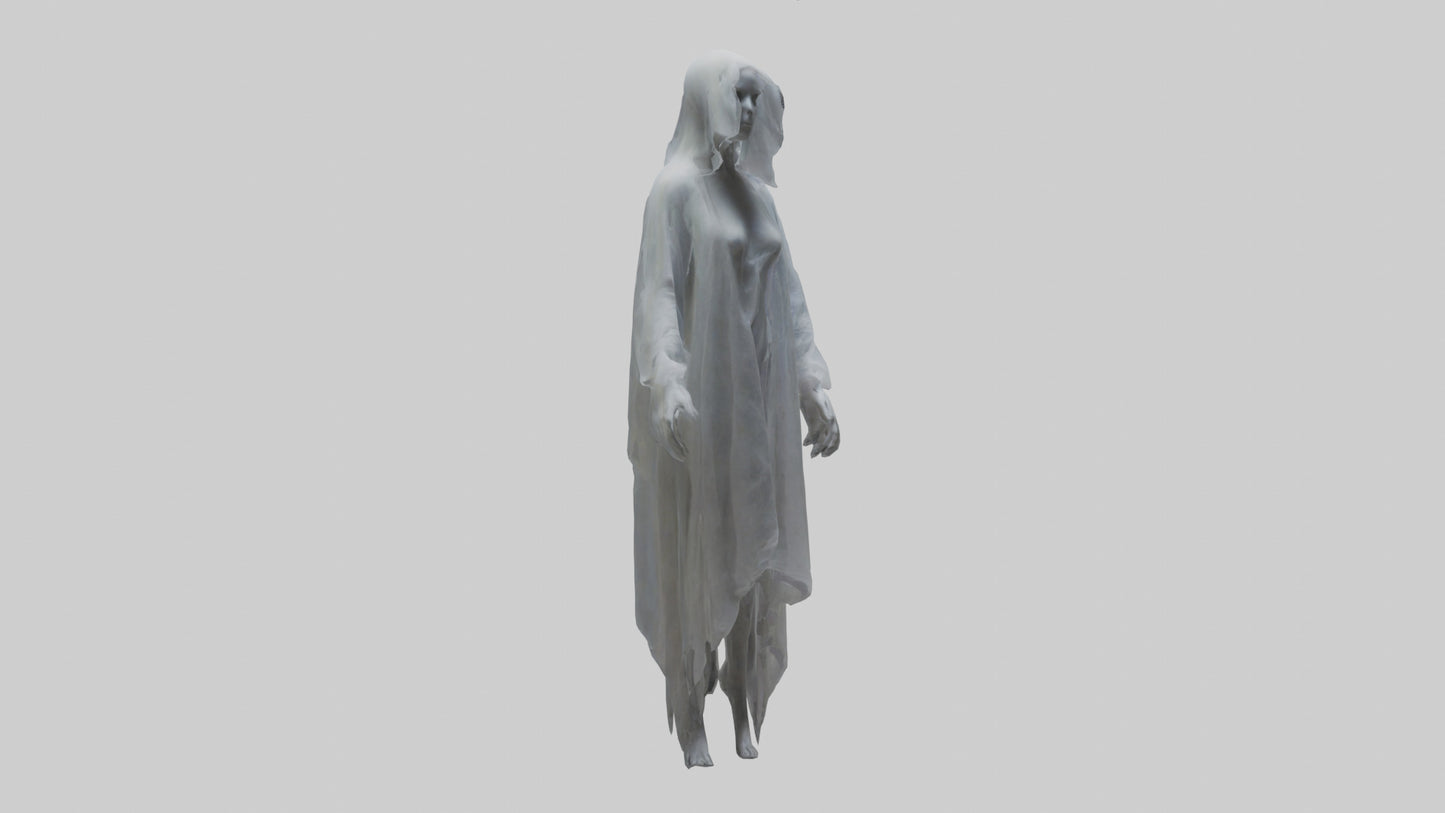 3D model Ghostly figure model VR / AR / low-poly