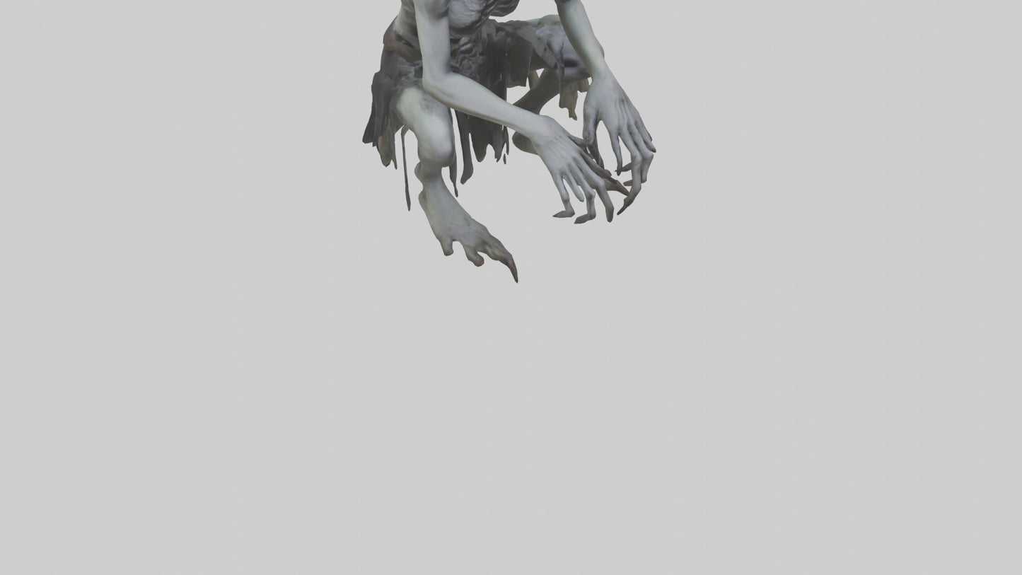 3D model Ghoul model VR / AR / low-poly