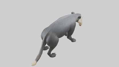 3D model Giant Anteater sniffing ground model VR / AR / low-poly
